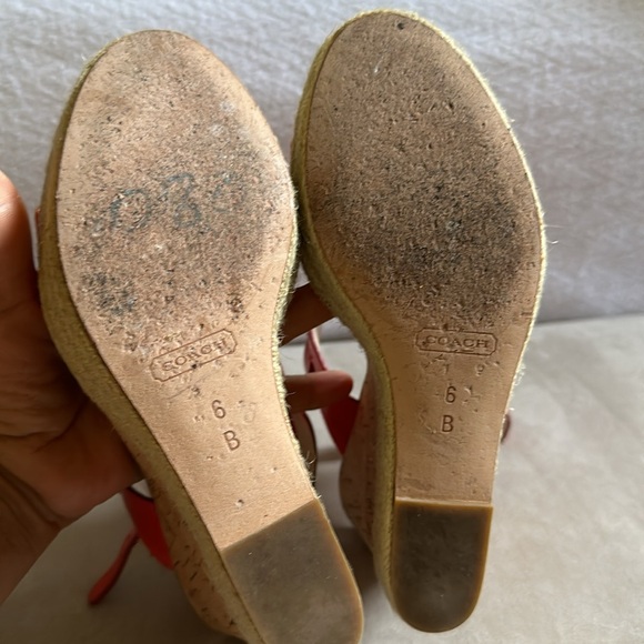 Coach Mendez wedges sandals, size 6 , 4inches heel - Picture 5 of 6